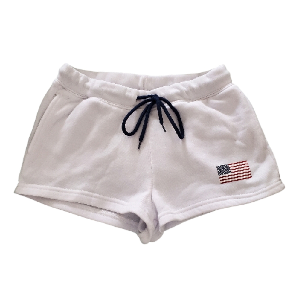 Refuge Sportswear Club French Terry Shorts With Flag Junior Size‎ Medium White